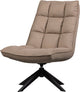 Woood jouke draaifauteuil - polyester - zand - 97x70x85