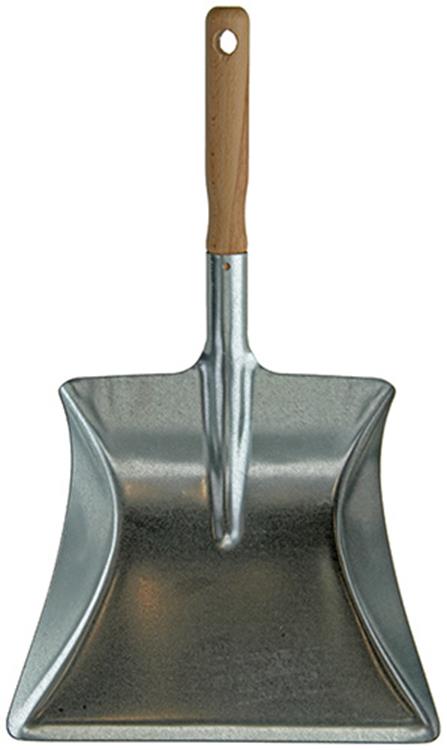 1003265 - recogedor galvanizado + mango de madera | 10 piezas