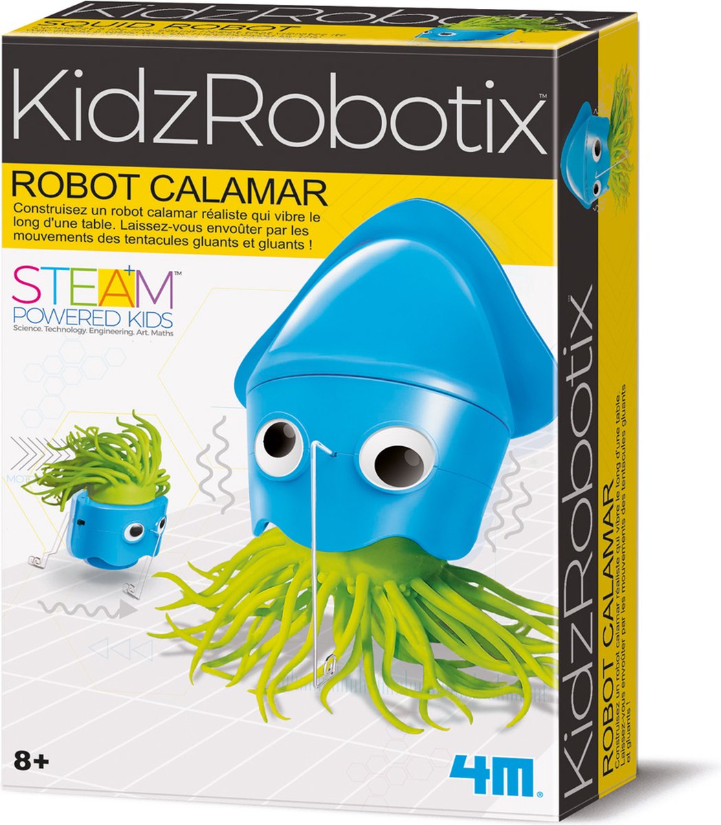 4m wetenschap en spel - bouw je eigen inktvis robot - bouwpakket - kidzrobotix - 8 jaar