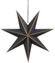 Mica decorations ster hangend kerstdecoratie - h18 x ø60 cm - papier - zwart