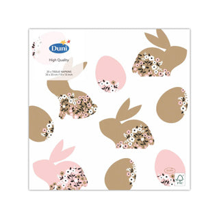 Easter napkins Blooming Bunnies 33x33 cm