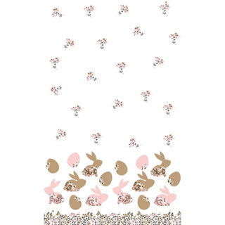 Bunnie di fioritura della tovaglia di pasquale 138x220 cm