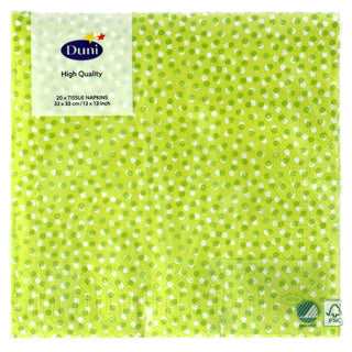 Napkins playful dots kiwi 33x33 cm