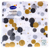 Tovaglioli bolle festose nere 24x24 cm