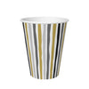 Tazze strisce nere oro 24 cl 10 pezzi