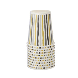 Tazas rayas oro negro 24 cl 10 piezas