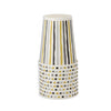 Tazze strisce nere oro 24 cl 10 pezzi