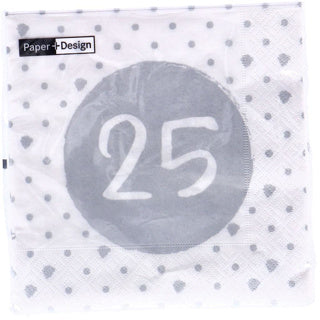 Servilleras 25 cumpleaños 33x33 cm