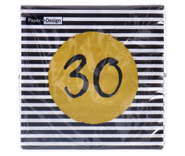 Servilletas 30 cumpleaños 33x33 cm