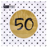 Servetten 50th birthday 33x33 cm | 4 stuks