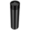 No brand thermosfles rvs zwart 450 ml met thermometer en theefilter | 4 stuks