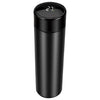 No brand thermosfles rvs zwart 450 ml met thermometer en theefilter | 4 stuks