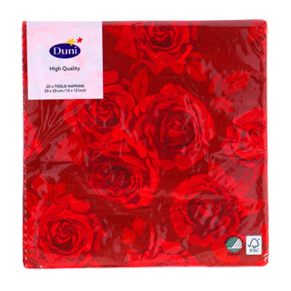 Duni tovaglioli ricchi rose 33x33 cm