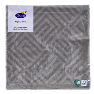 Servilletas Mosaic Granite Gray 33x33 cm