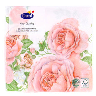Duni tovaglioli rosa gloria 24x24 cm