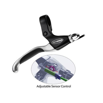 Tektro EL550FR-RS brake handle set M exit switch SW SATIN