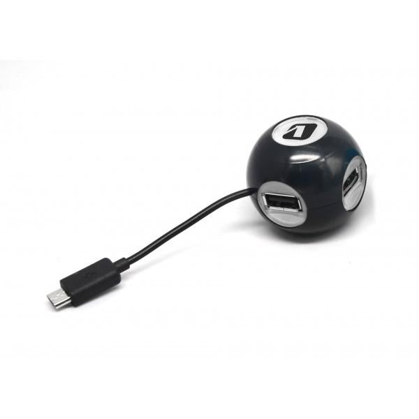 AGG AGG 143-00006 Hub tascabile HB421, 4 porte USB 2.0 Black
