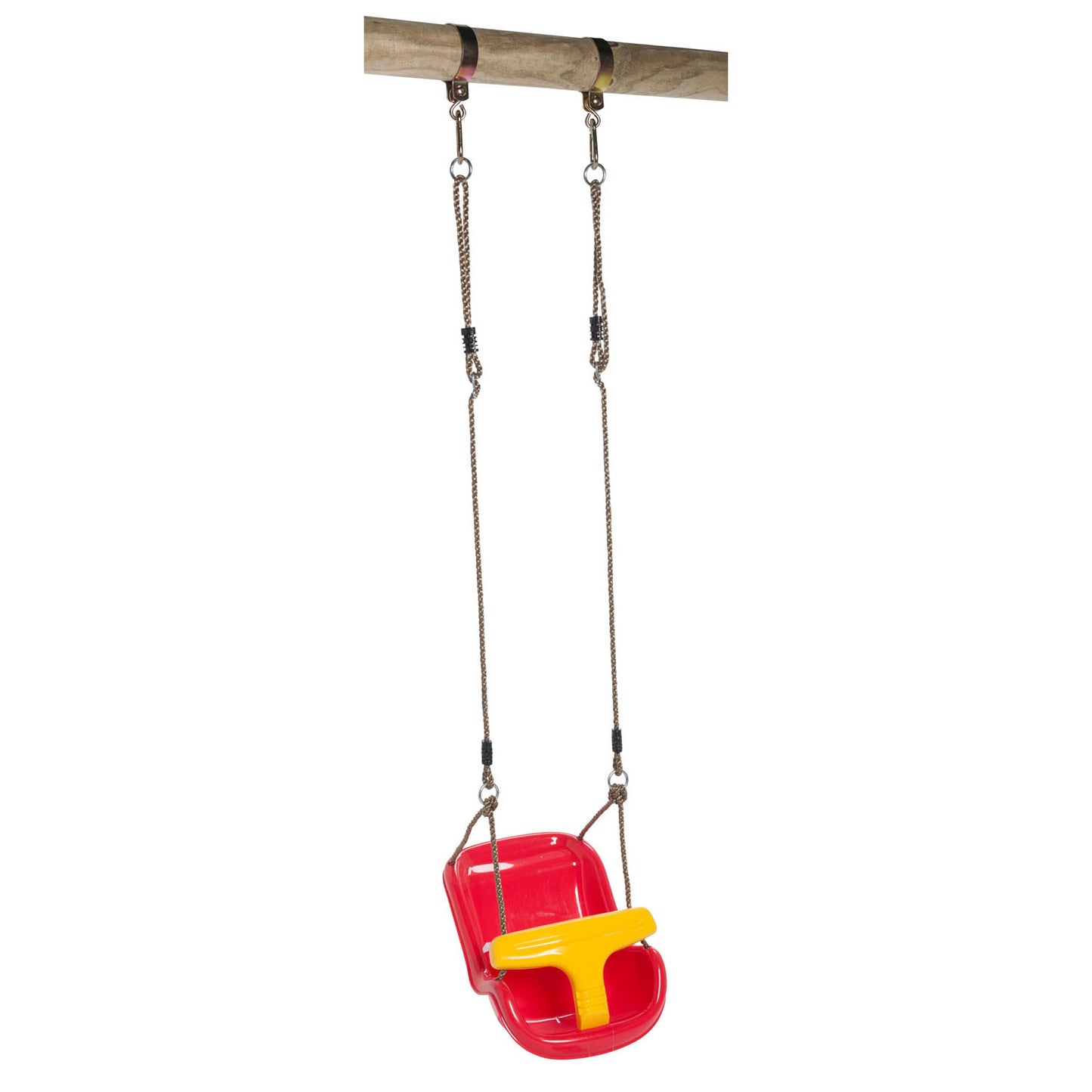 SwingKing Luxe Baby Schommelzitje in hoogte Verstelbaar Rood Geel