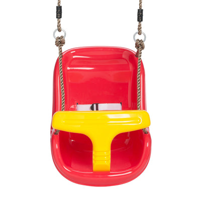 Sedile oscillante per bambini di lusso oscillante in altezza regolabile rosso giallo