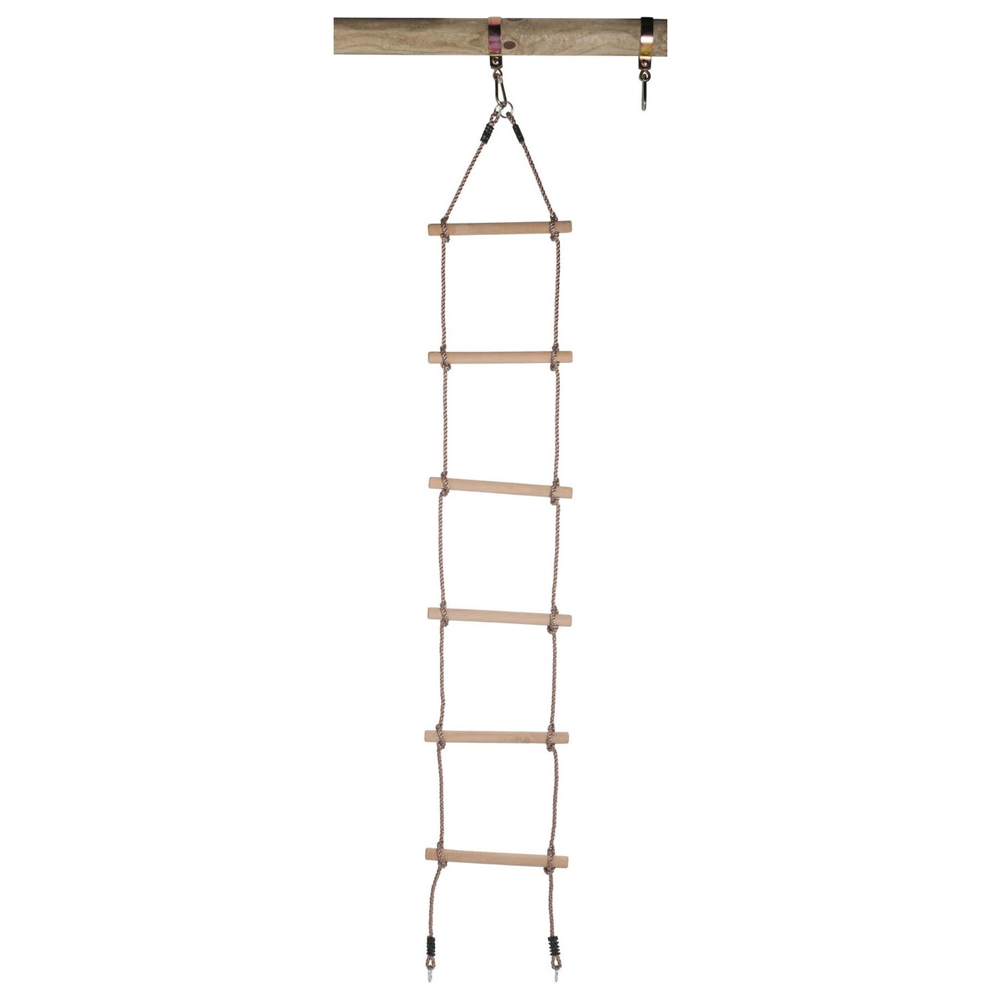 Swinging Swinking Rope Ladder con anelli oculari e 6 gradini in legno