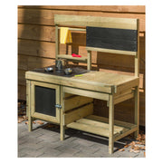 Swingking houten speelkeuken voor buiten - afbeelding 3