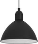 Eglo priddy hanglamp - e27 - ø 30,5 cm - zwart|wit - staal