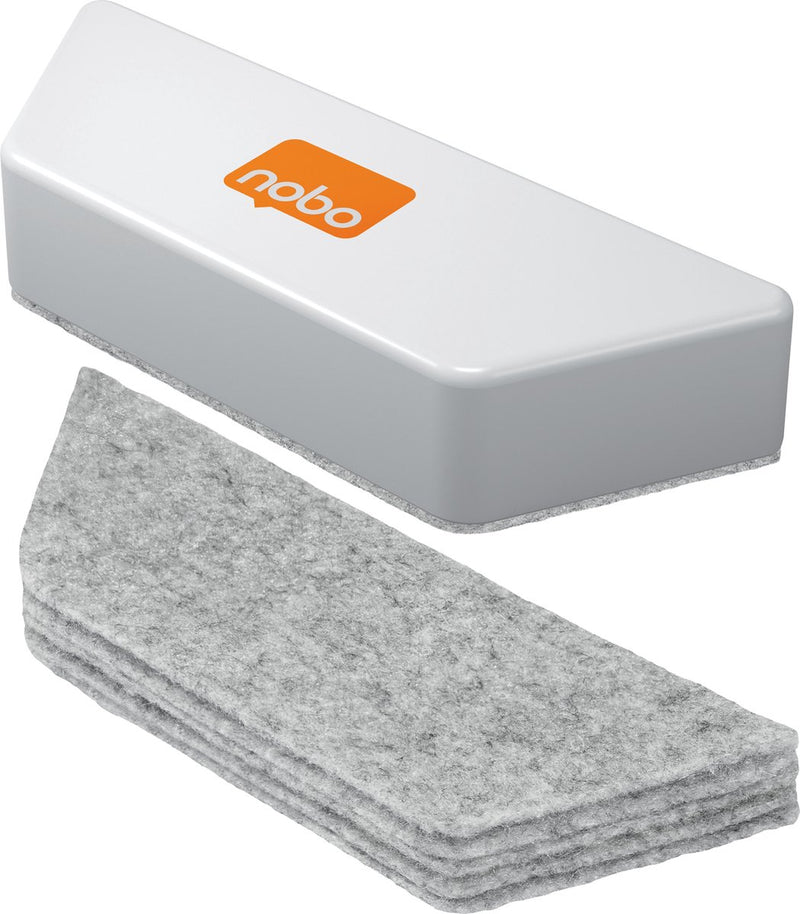 Ricariche per gomme da lavagna Nobo - 10 pezzi - Accessori per lavagna