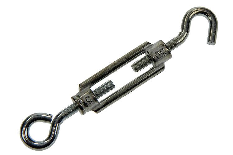 Mack 1006870 - 2 tensores: ojo + gancho galvanizado m5x50mm bl | 5 piezas