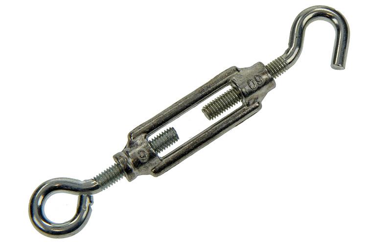 Mack 1006872 - 2 tensores: ojo + gancho galvanizado m6x60mm bl | 5 piezas
