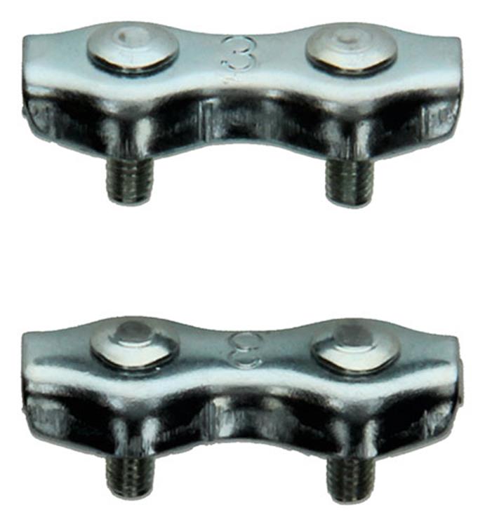 Mack 1006900 - 2 abrazaderas de alambre de acero dúplex galvanizado 2-3mm bl | 5 piezas