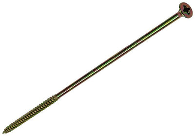 Mack 1006980 - vite per truciolare con testa zincata gialla 4pz 6 x 200mm | 5 pezzi