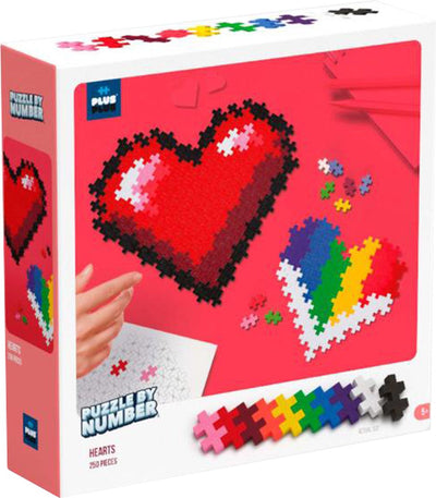 Plus plus puzzle by number heart plus-plus: 250 pieces (3911)