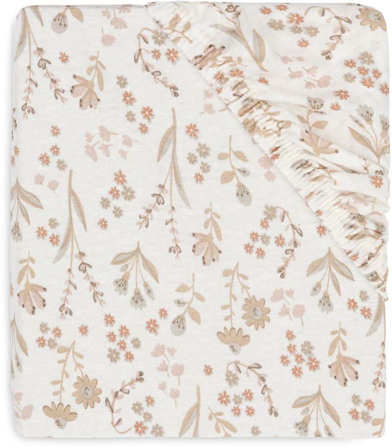Jollein baby - sábana ajustable para cuna jersey 40 50x80 90cm - cuna - algodón suave - florido