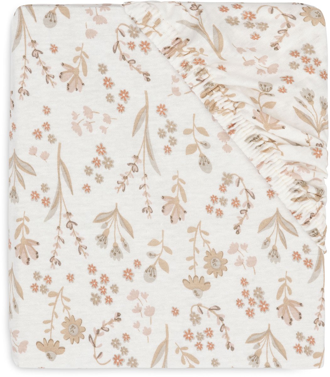 Jollein baby - sábana ajustable para cuna jersey 40 50x80 90cm - cuna - algodón suave - florido