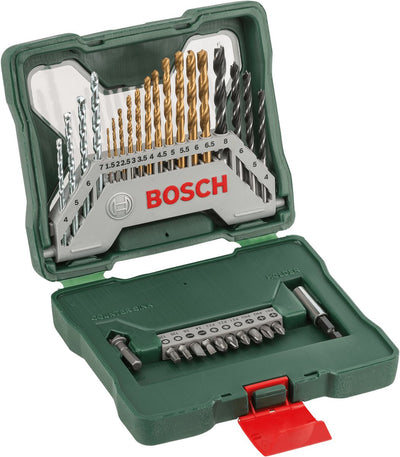 Juego de brocas Bosch x-line - 30 piezas - serie titanio plus - para madera, metal y piedra