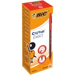 Bolígrafo rojo bic cristal exacto