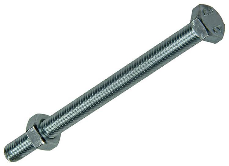 Mack 1007076 - perno macho + tuerca galvanizado 100 piezas 6 x 80 mm | 1 pieza