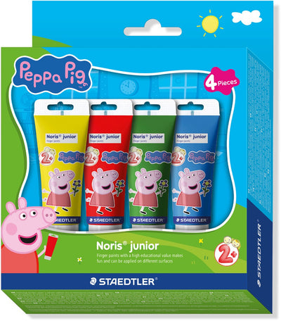 Staedtler peppa pig x noris junior pittura a dita - set di 4 tubi