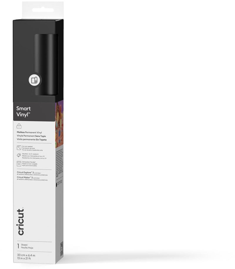 Cricut ™ smart vinyl™ verwijderbaar zwart, geen mat nodig (6,4 m)