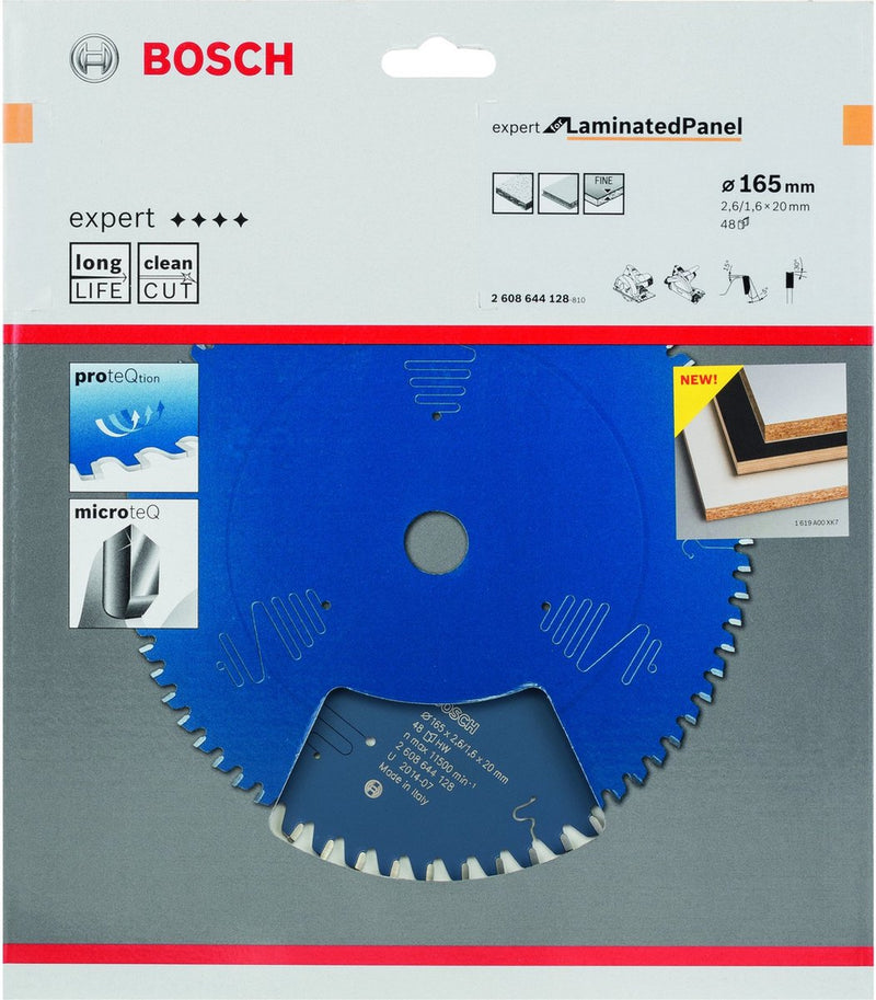 Lama per sega circolare Bosch expert per legno 165x20x2,2 1,6x36 t