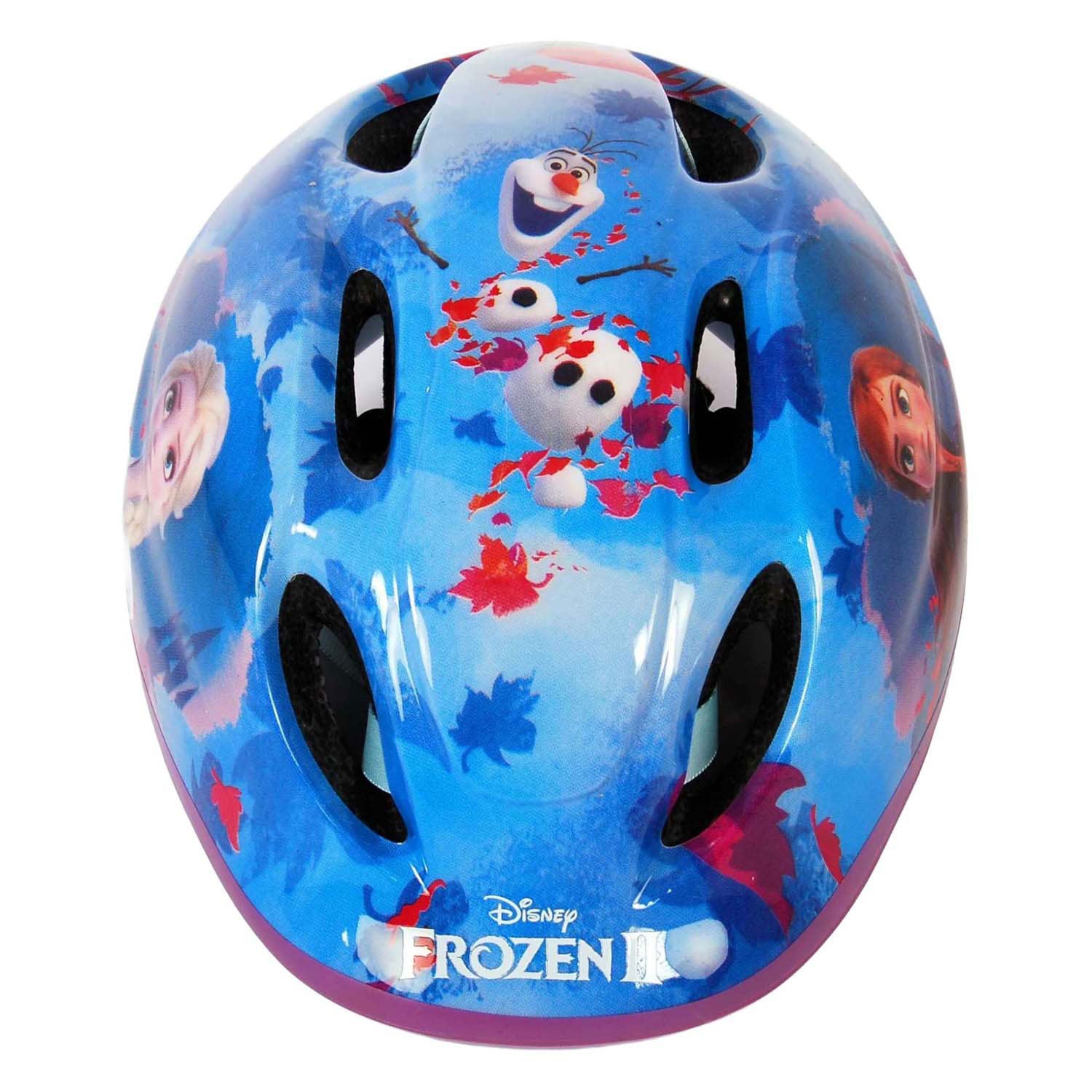 Disney Frozen fiets- skatehelm blauw roze maat 51-55 cm