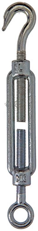 Mack 1008474 - 1 tenditore + gancio m10 x 120mm zincato | 10 pezzi