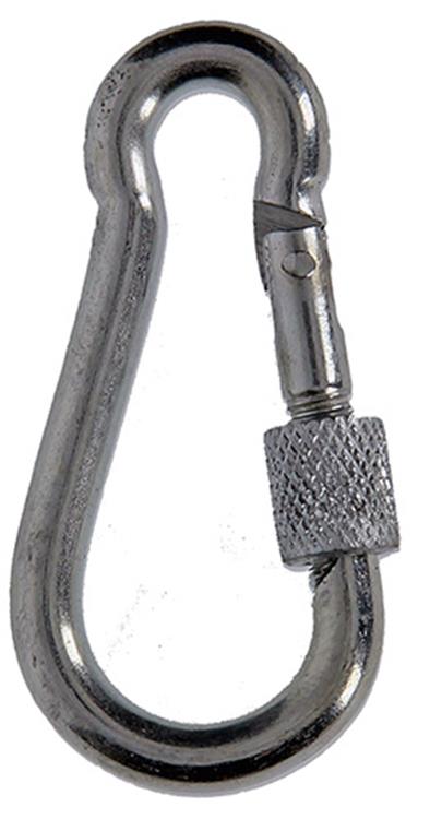 Mack 1008494 - 1 moschettone + cinghia di bloccaggio. 6 x 60 mm zincato | 10 pezzi