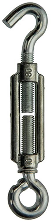 Mack 1008496 - 1 tenditore + gancio m10 x 80mm zincato | 10 pezzi