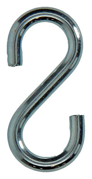 Mack 1008534 - 2 ganci a S aperti 4,4 x 40 mm zincati | 10 pezzi