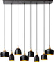 Lucide chayanne - lampada a sospensione - 8xe14 - nera