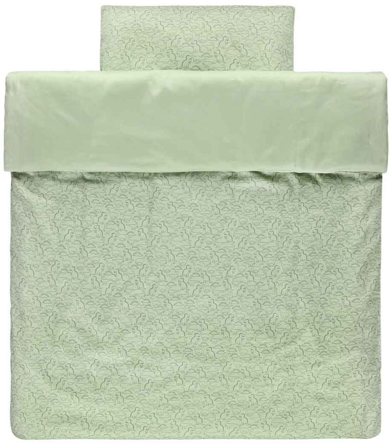 Trixie funda nórdica para cama de algodón orgánico atrevido dino verde.