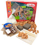 Scatola di costruzione Teifoc ® – Fattoria – 230 pezzi – Veri mini mattoncini con cemento, ciotola e cazzuola – Kit di costruzione per bambini dai 6 anni