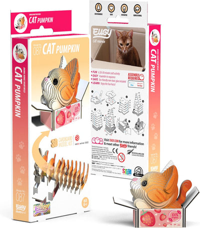 Eugy 3d puzzel - katten - pumpkin - katten - duurzaam - verzamel ze allemaal - 6 jaar