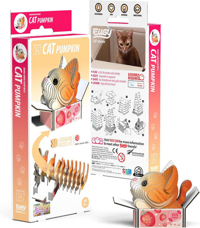 Puzzle 3d Eugy - gatti - zucca - gatti - sostenibile - collezionali tutti - 6 anni